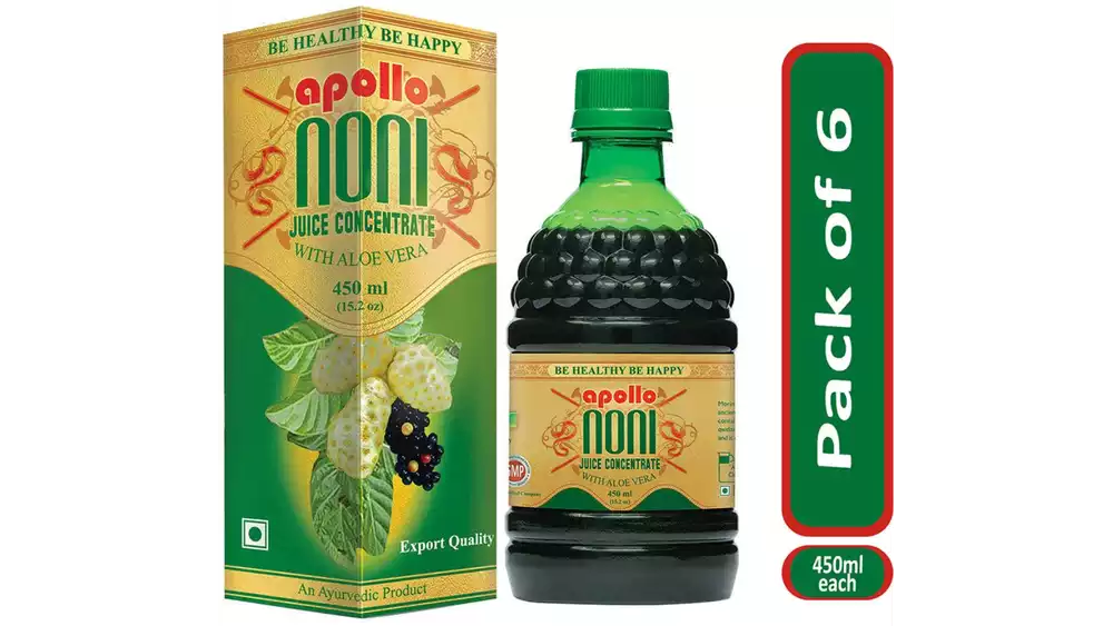 Apollo Noni Juice Concentrate (450ml, Pack of 6)