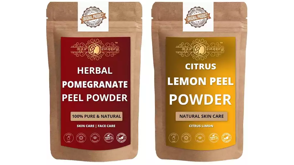 Ayur Blessing Pomegranate Peel And Lemon Peel Powder Combo Pack (1Pack)