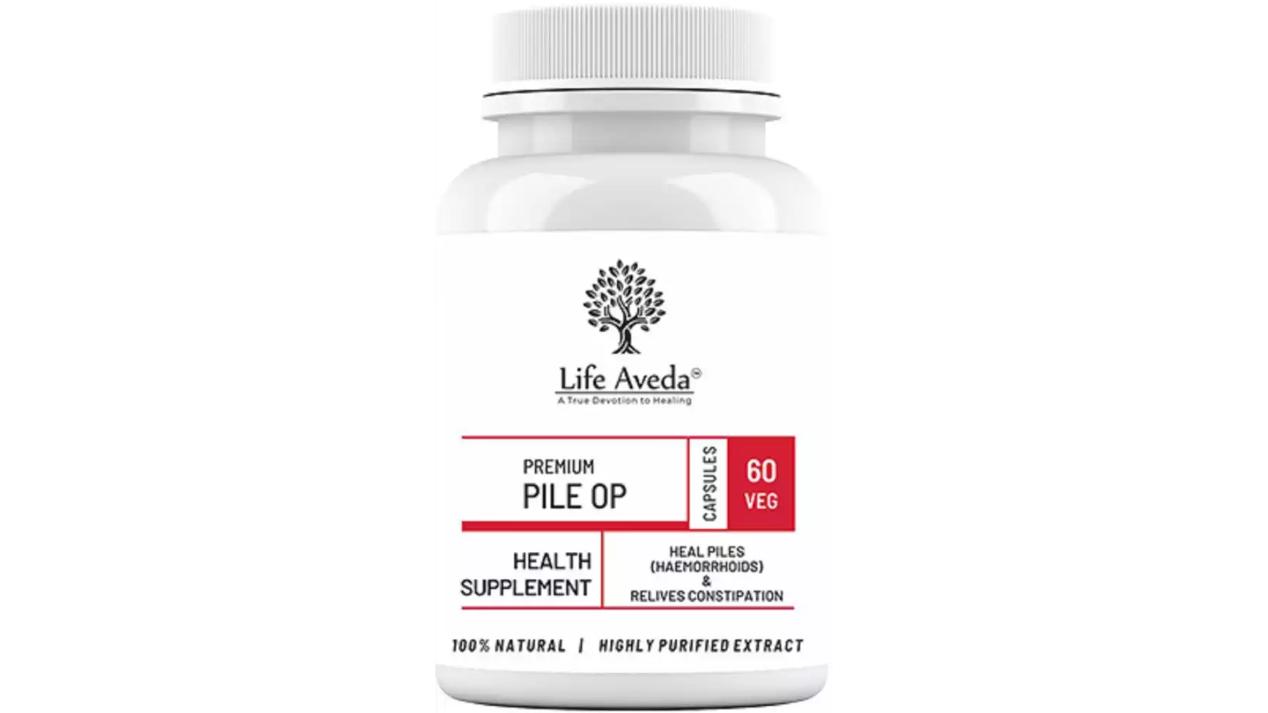 Life Aveda Premium Pile OP Health Supplement (60caps)