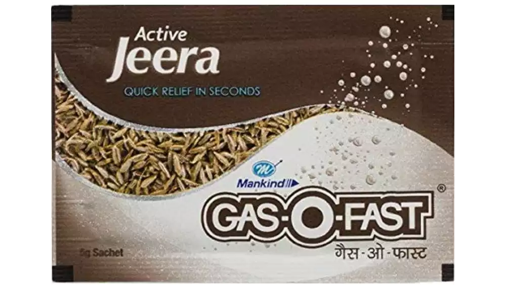 Mankind Pharma Gas O Fast Sachet {Active Jeera} (5g, Pack of 100)