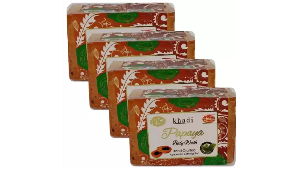 Meghdoot Papaya Body Wash Soap (125g, Pack of 4)