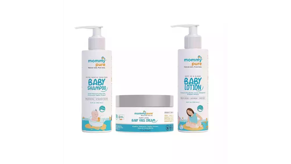 Mommypure Baby Face Cream, Baby Lotion & Baby Shampoo Combo (1Pack)