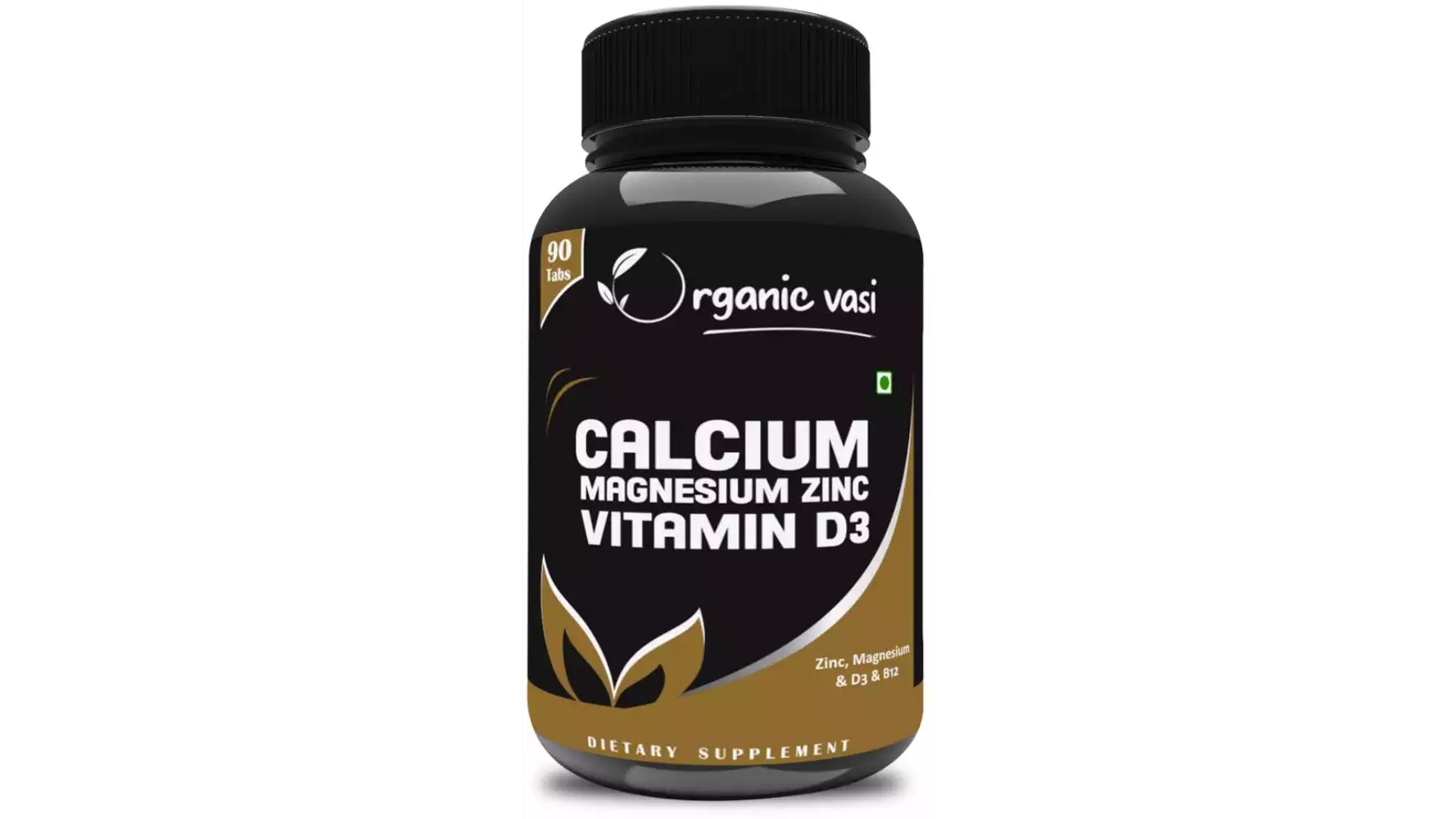 Organic Vasi Calcium Magnesium Zinc Vitamin D3 Supplement (90caps)