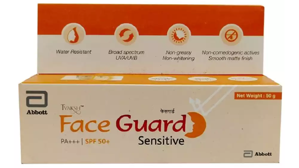 Abbott Tvaksh Face Guard Sensitive Sunscreen SPF 50 (50g)