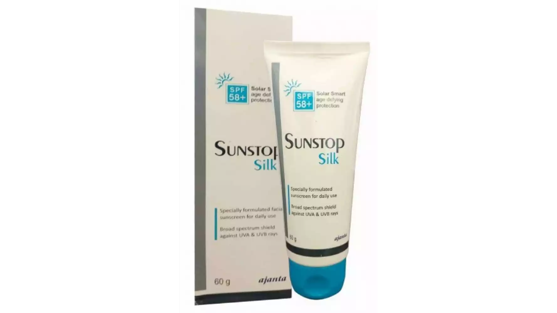 Ajanta Pharma Sunstop Silk Sunscreen Cream SPF 58 (60g)