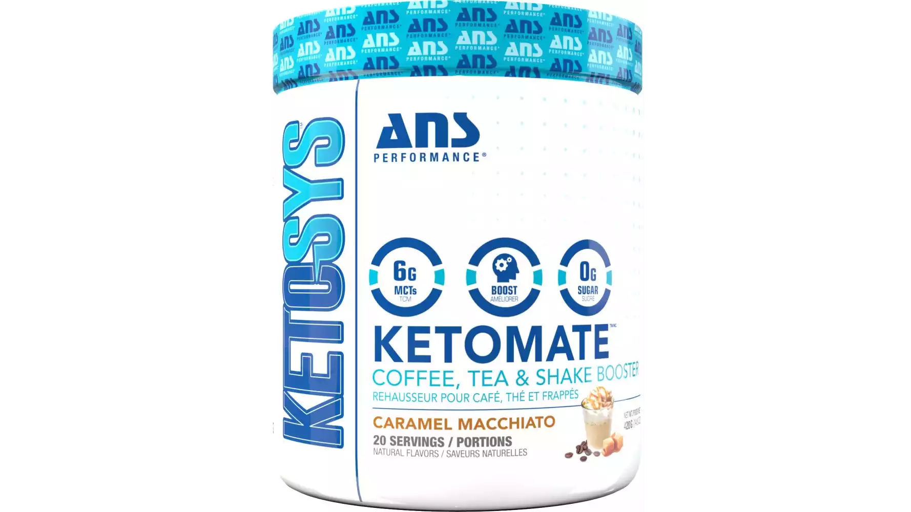 ANS Performance Ketomate Coffee Booster 20 Servings Caremal Macchiato (100g)