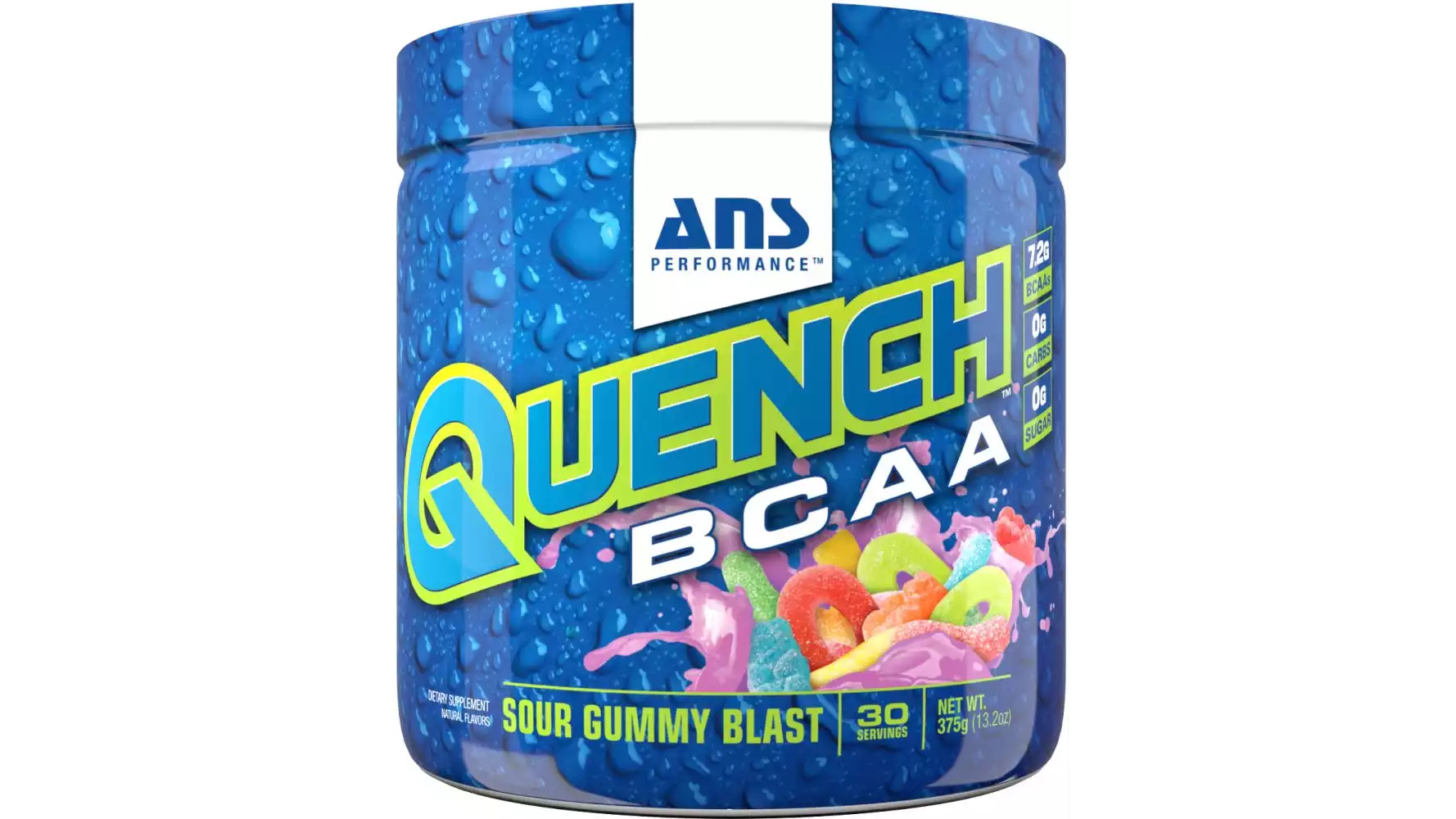 ANS Performance Quench Bcaa 30 Servings Sour Gummy Blast (380g)