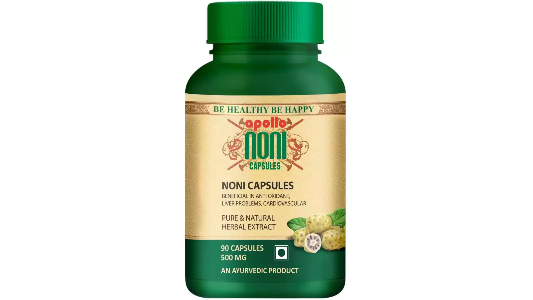 Apollo Noni Natural Herbal Extract Capsules 500Mg (90caps)