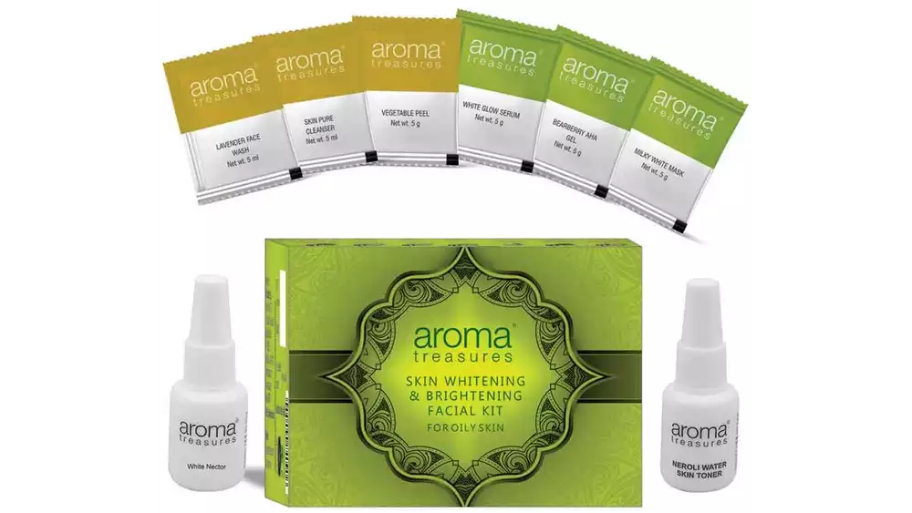 Aroma Treasures Skin Whitening & Brightening Diy Facial Kit Oily Skin (40g)