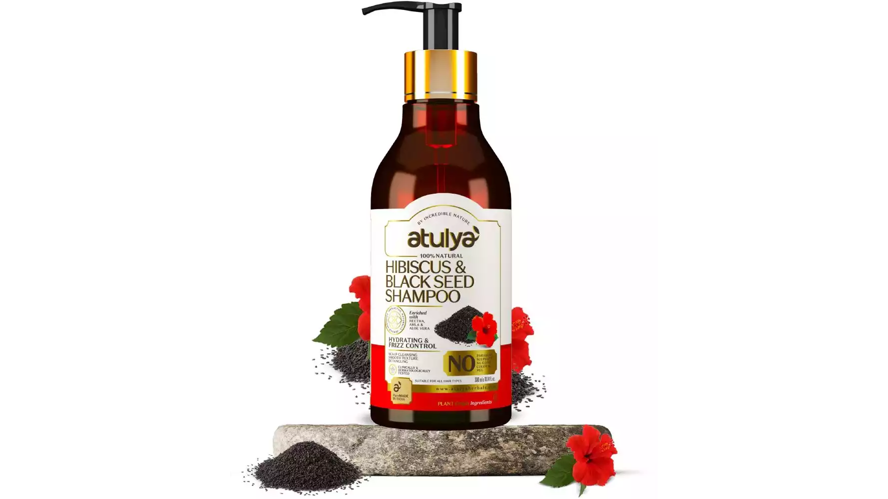 Atulya Hibiscus & Black Seed Shampoo (300ml)