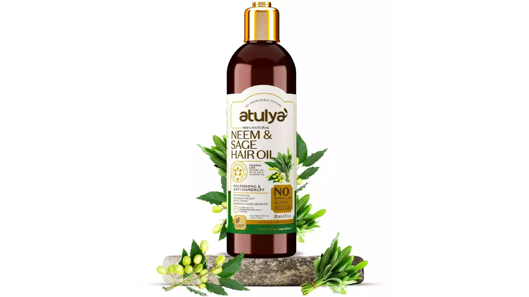 Atulya Neem & Sage Hair Oil (200ml)