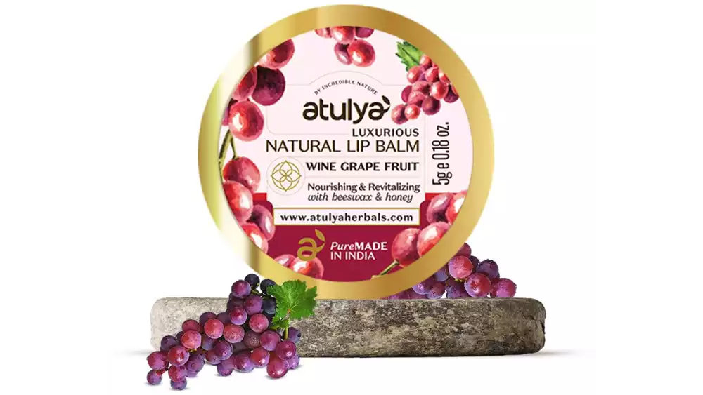 Atulya Wine Grape Fruit Lipbalm (5g)