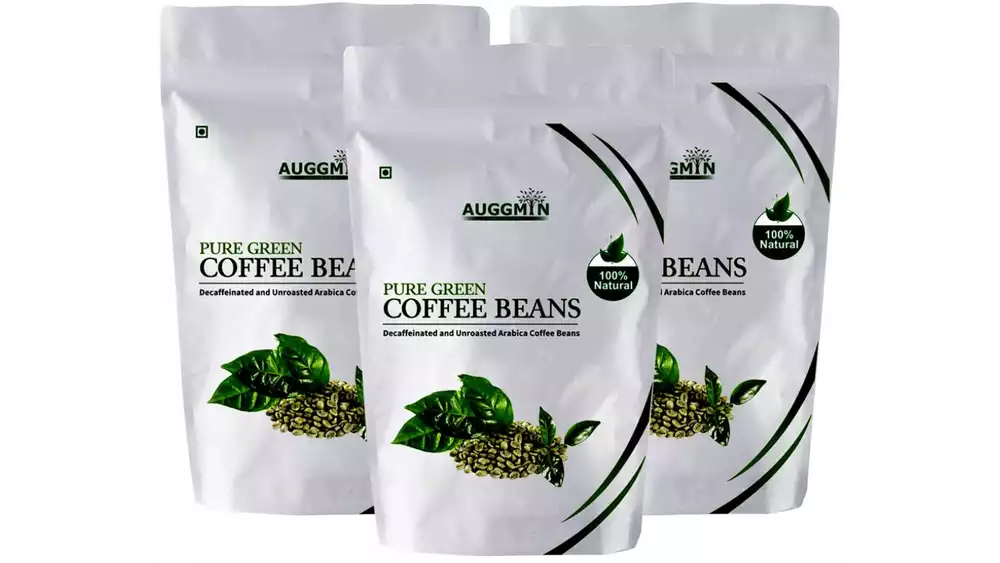 Auggmin Green Coffee Beans For Weight Loss (200g, Pack of 3)