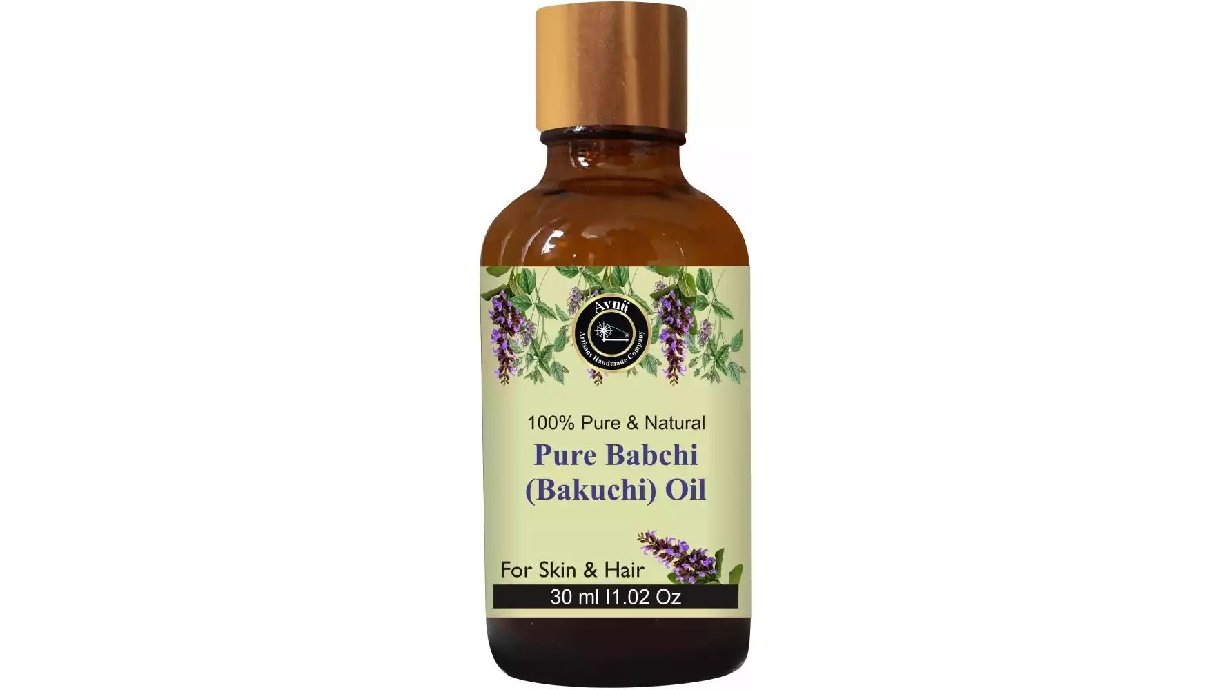 Avnii Organics Babchi Oil (Bakuchi Oil) For Hair & Skin Care (30ml)