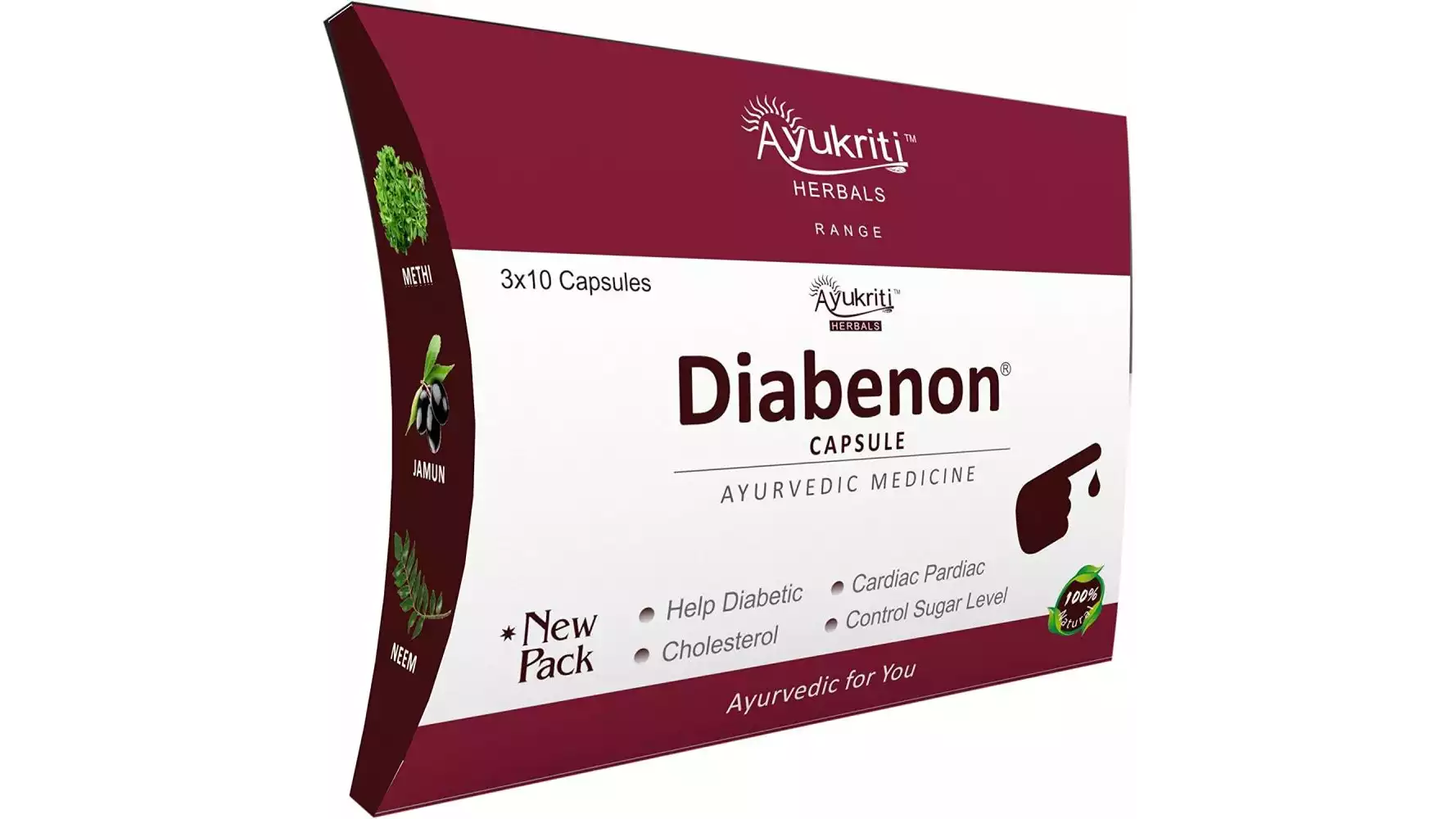 Ayukriti Herbals Diabenon Capsule For Diabetes (10caps, Pack of 3)