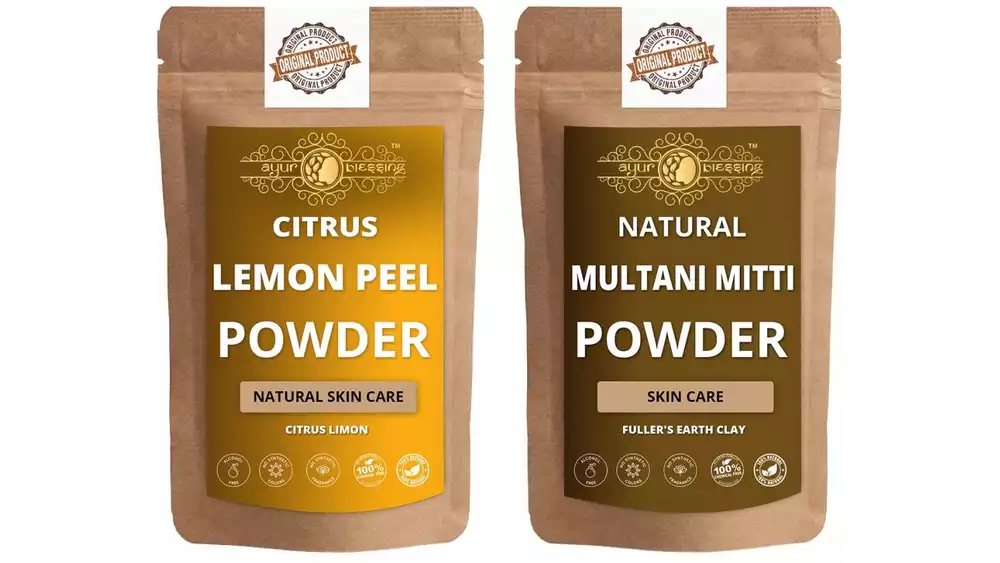 Ayur Blessing Lemon Peel And Multani Mitti Powder Combo Pack (1Pack)