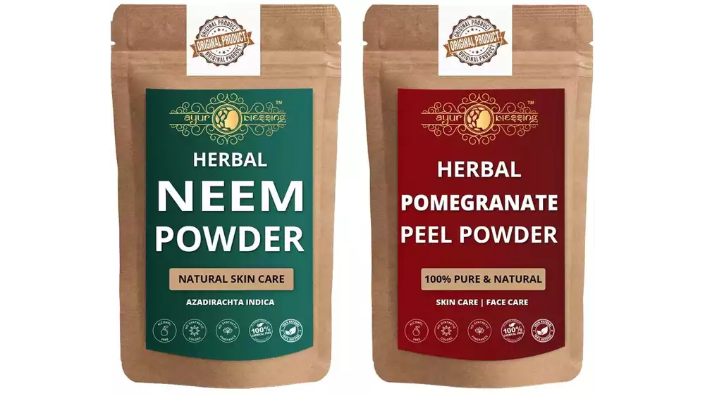 Ayur Blessing Neem Leaf And Pomegranate Peel Powder Combo Pack (1Pack)