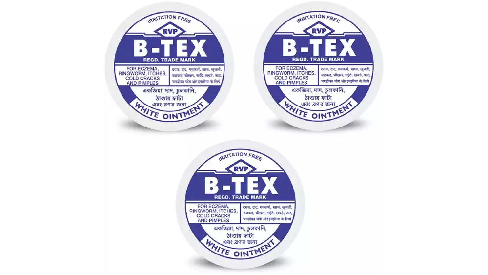 B Tex White Ointment (14g, Pack of 3)