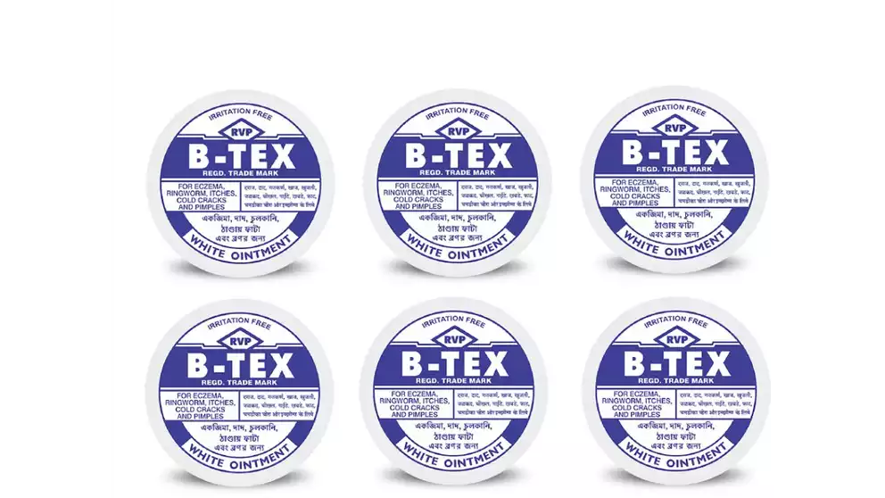 B Tex White Ointment (14g, Pack of 6)