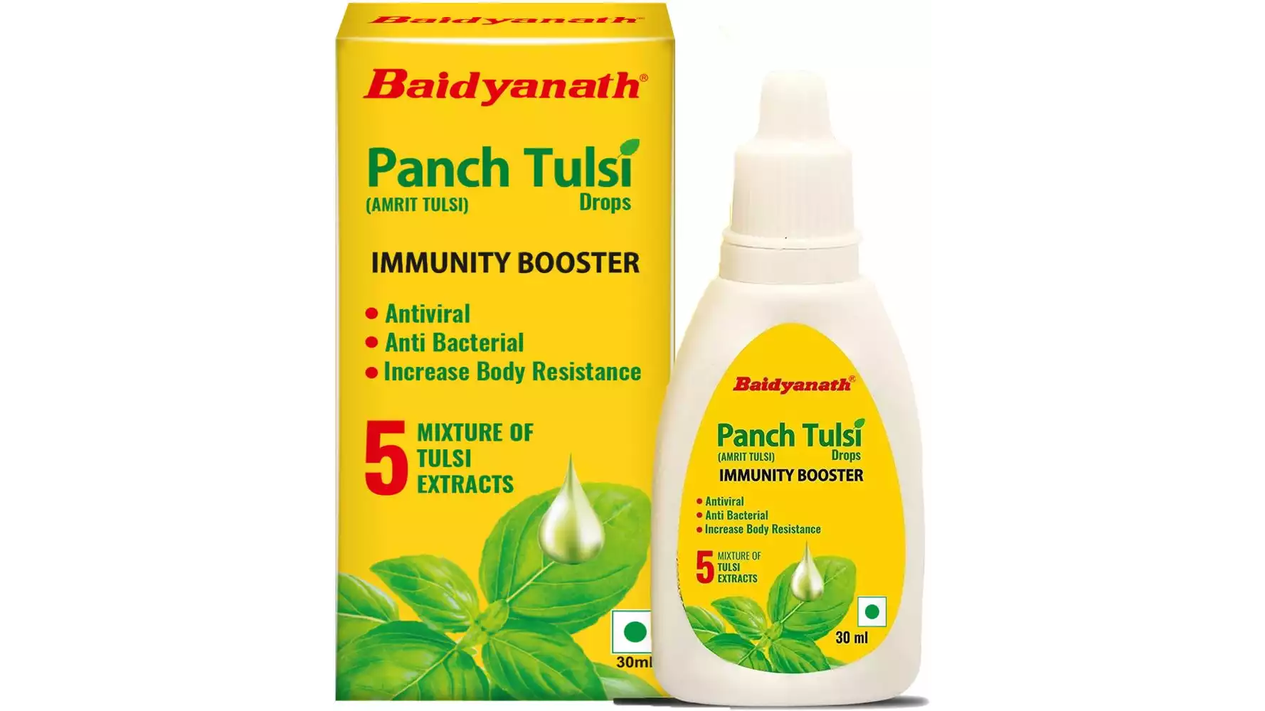 Baidyanath Ayurved Panch (Amrit) Tulsi Drops (30ml)