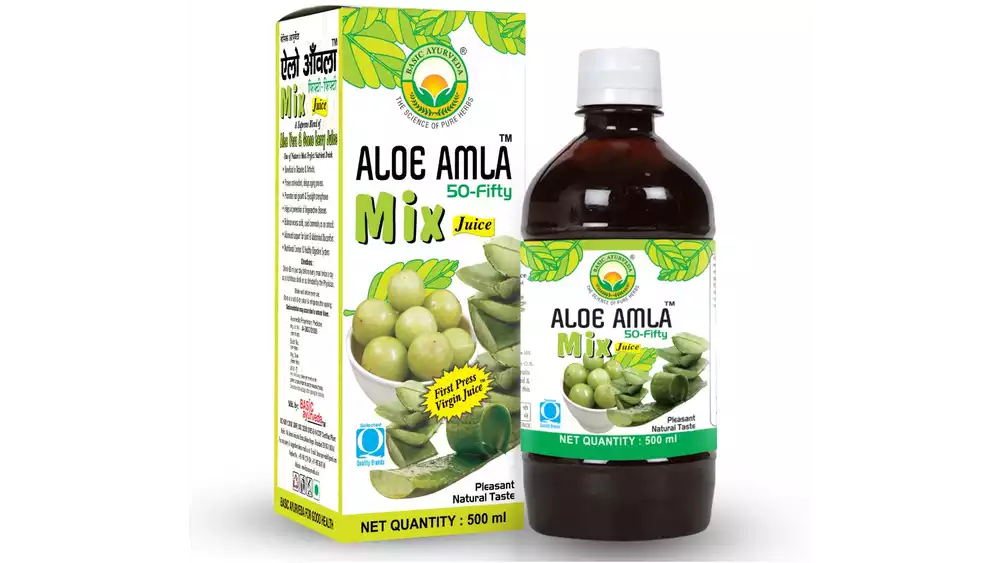 Basic Ayurveda Aloe Amla 50:50 Juice (500ml)