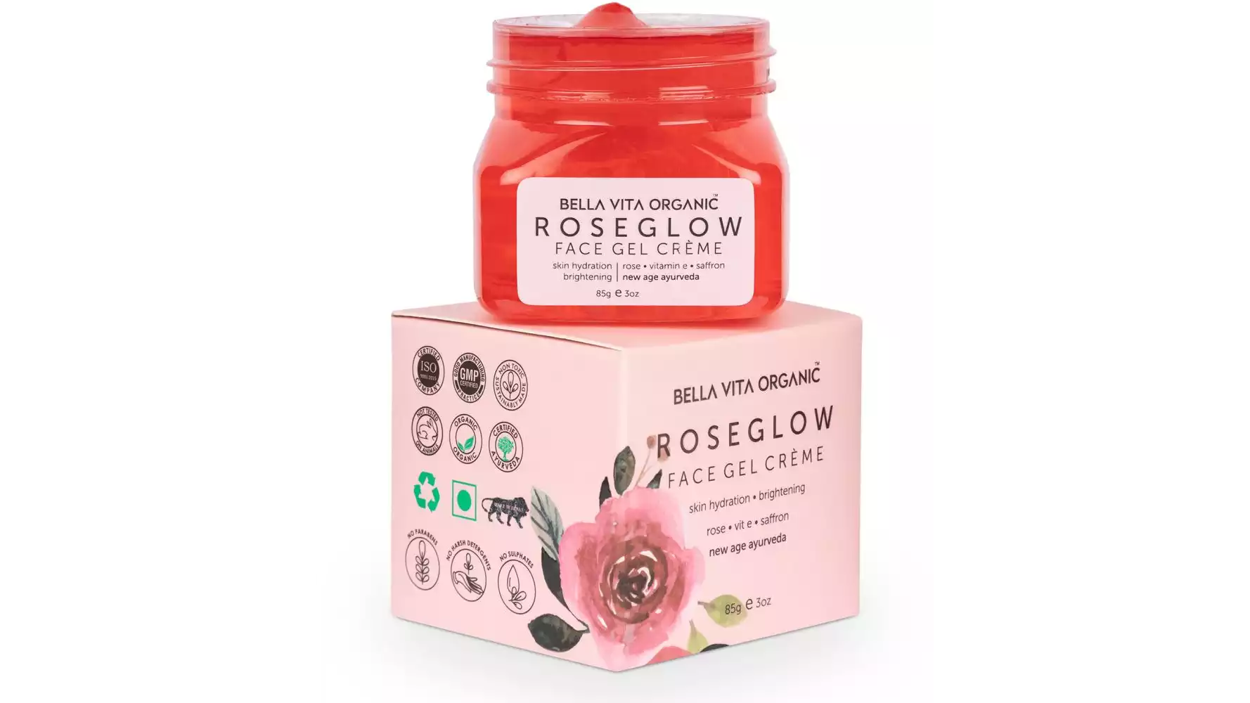 Bella Vita Organic Rose Glow Face Gel (85g)
