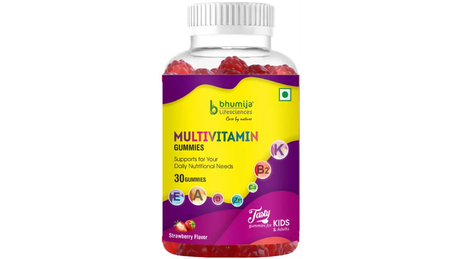 Bhumija Multivitamin Gummies For Kids & Adults Strawberry Flavour (30pcs)