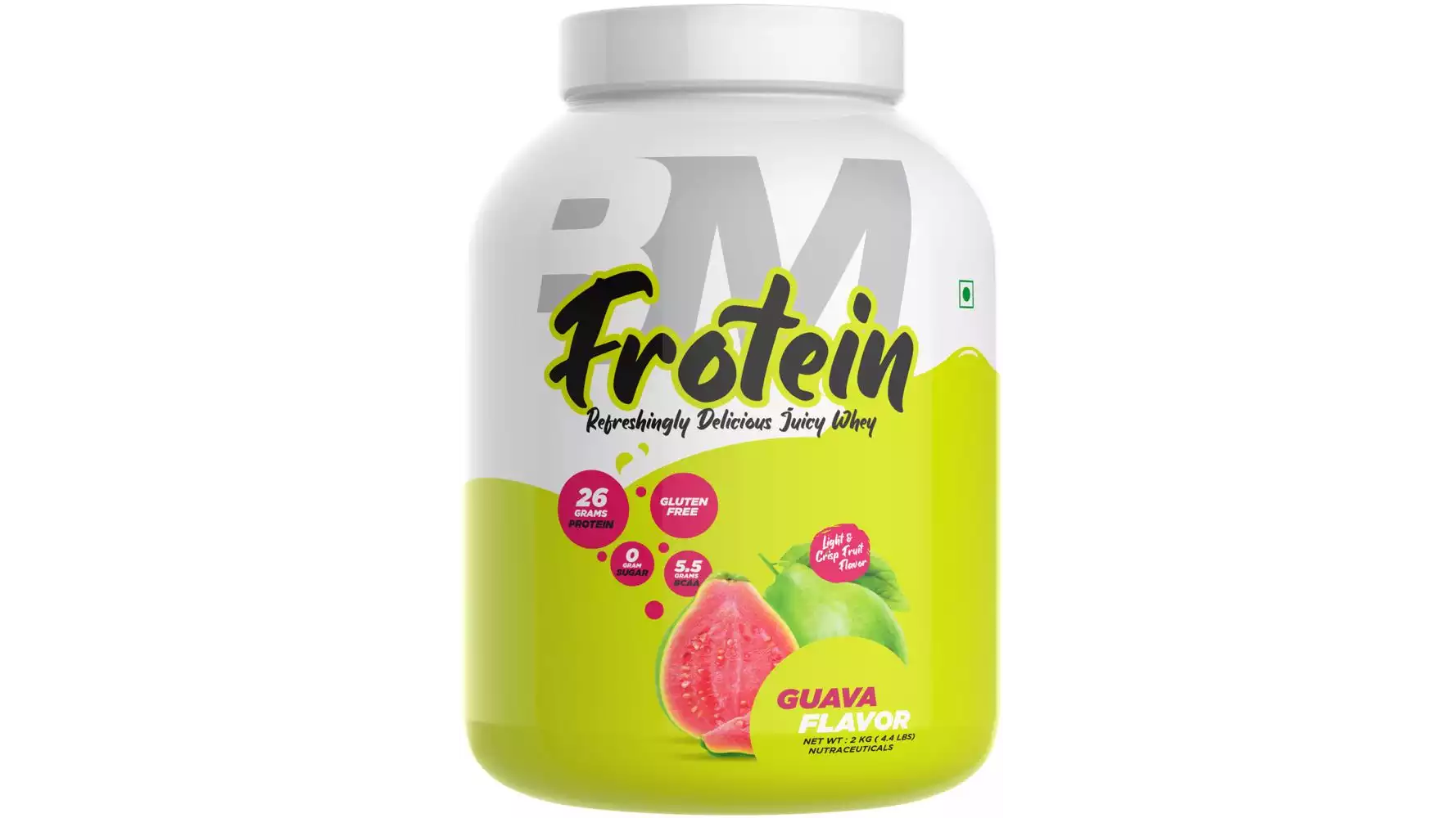 Bigmuscles Nutrition Frotein 26G Refreshing Hydrolysed Whey Protein Isolate Guava (2kg)