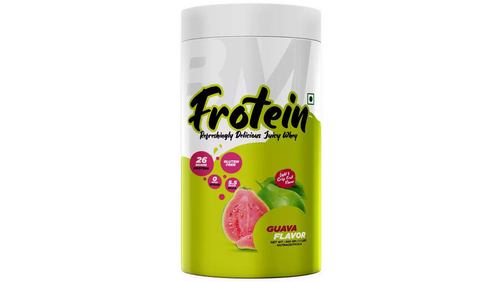 Bigmuscles Nutrition Frotein 26G Refreshing Hydrolysed Whey Protein Isolate Guava (500g)