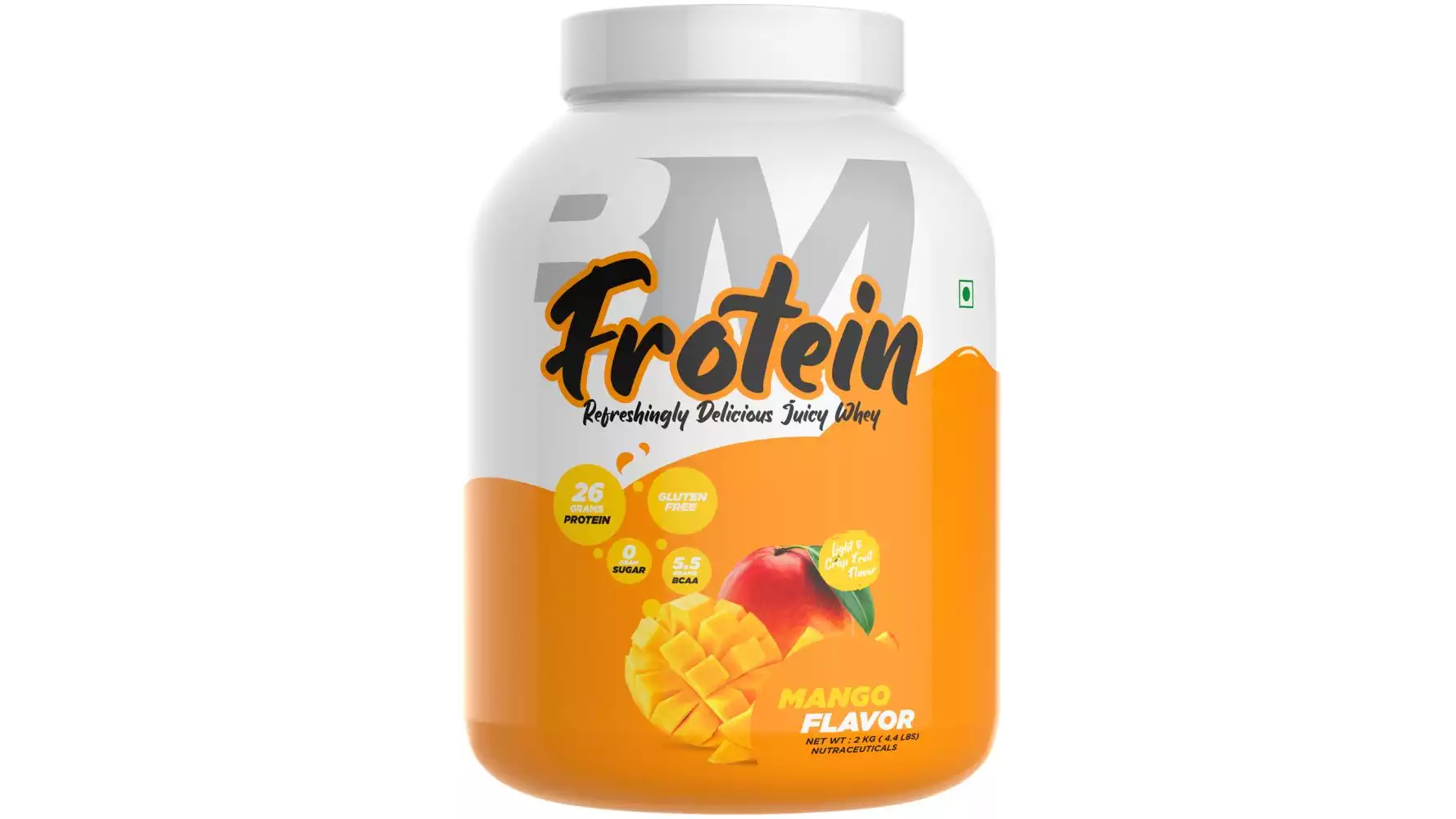 Bigmuscles Nutrition Frotein 26G Refreshing Hydrolysed Whey Protein Isolate Mango (2kg)