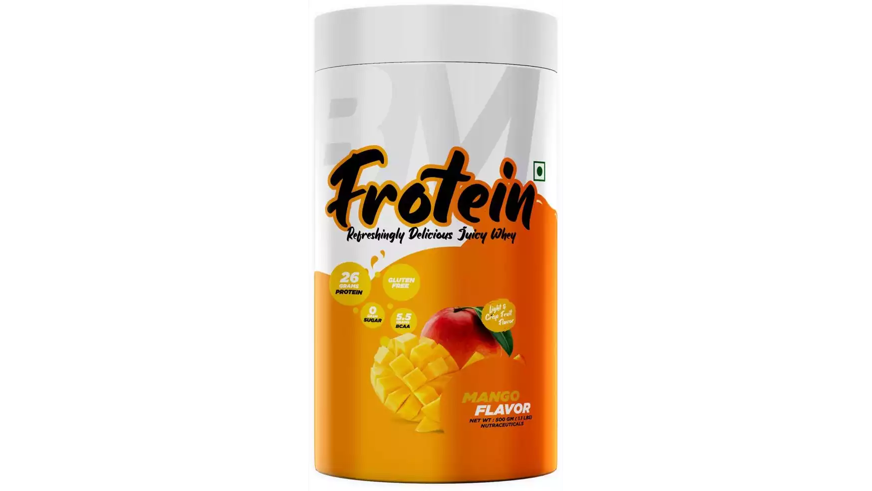 Bigmuscles Nutrition Frotein 26G Refreshing Hydrolysed Whey Protein Isolate Mango (500g)