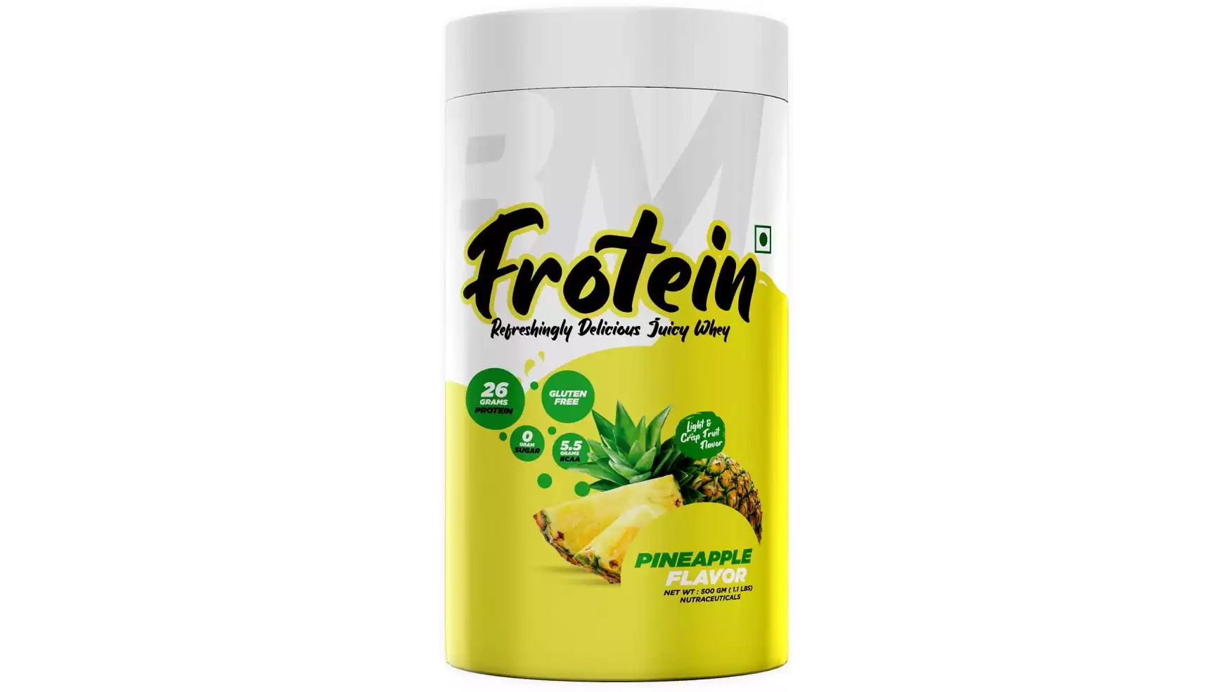 Bigmuscles Nutrition Frotein 26G Refreshing Hydrolysed Whey Protein Isolate Pineapple (500g)