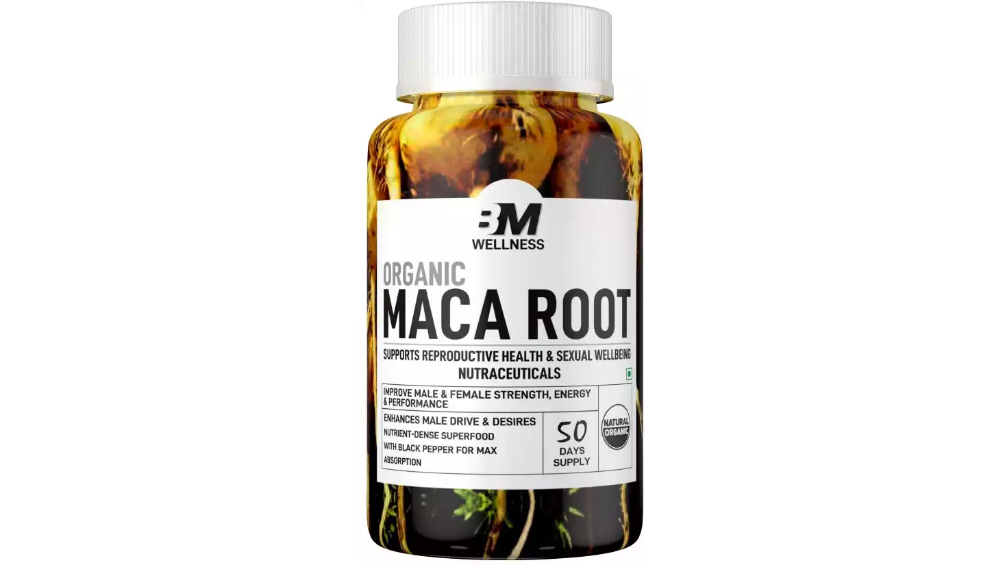 Bigmuscles Nutrition Organic Maca Root 800Mg Performance & Mood Supplement (50tab)