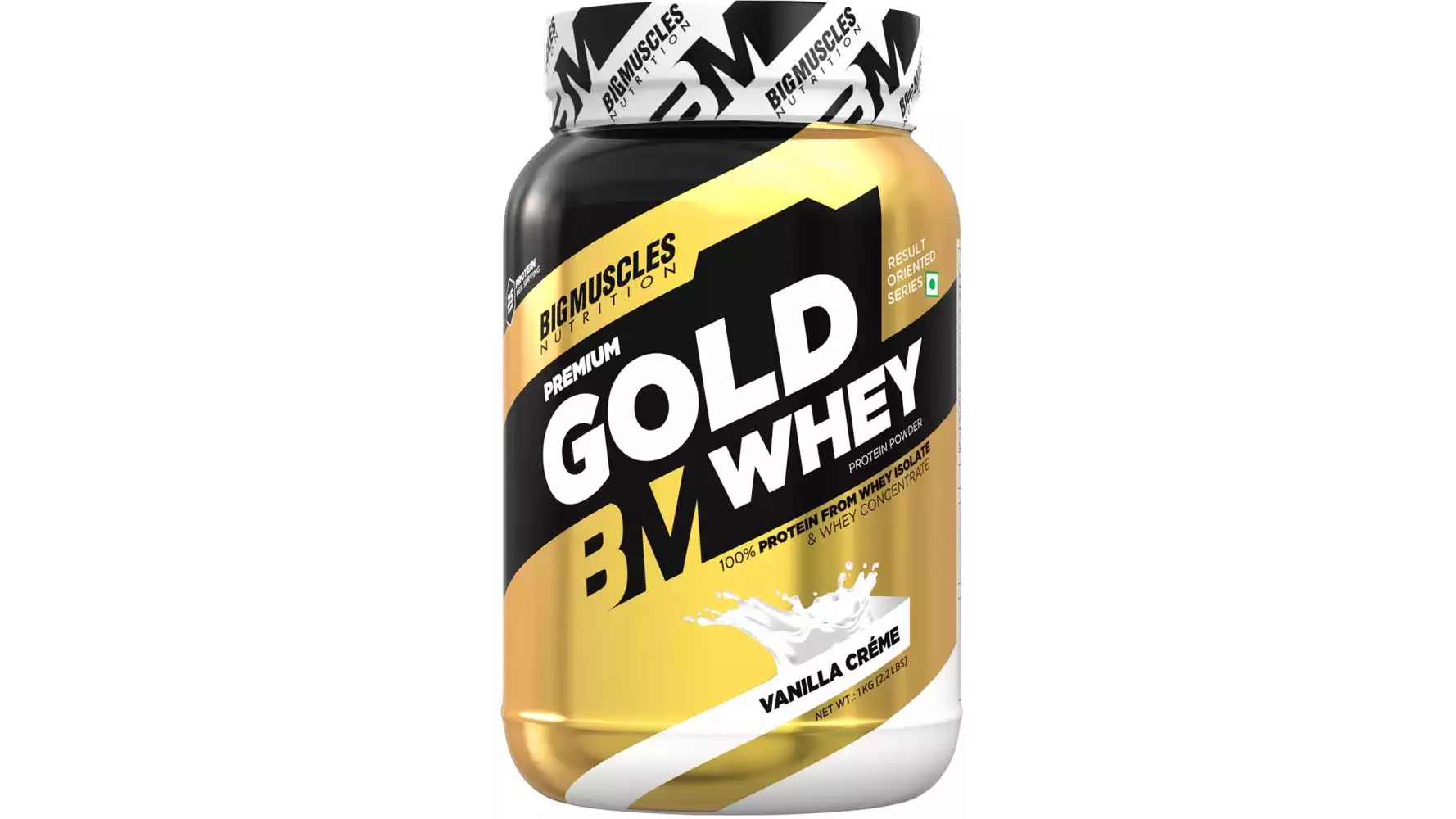 Bigmuscles Nutrition Premium Gold Whey Protein Isolate & Concentrate Creamy Vanilla (1kg)