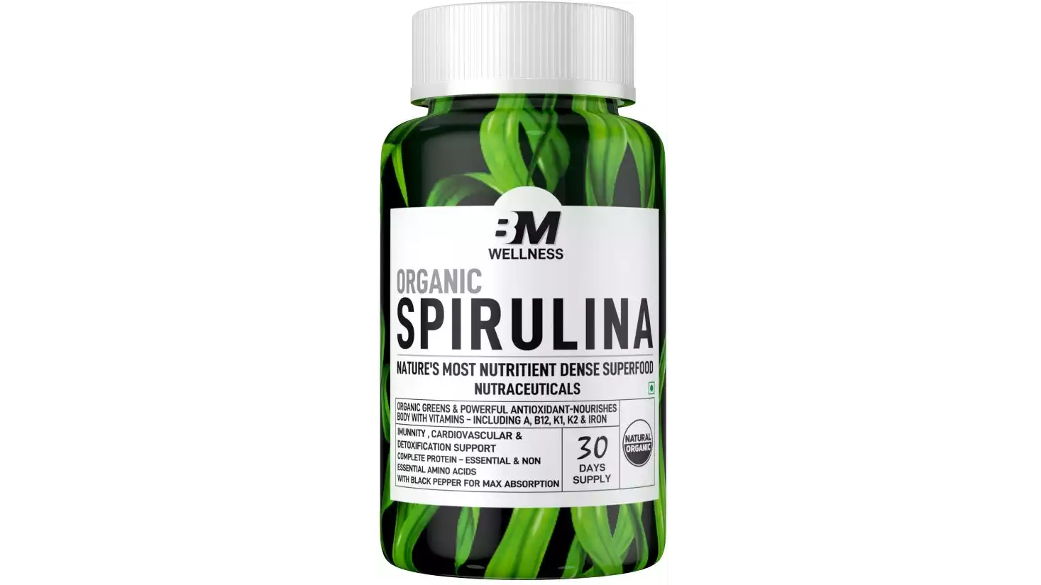 Bigmuscles Nutrition Spirulina Organic 1500Mg (30tab)