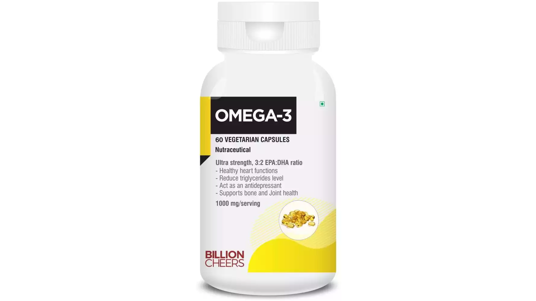 Billion Cheers Omega-3 Veg Capsules (60caps)