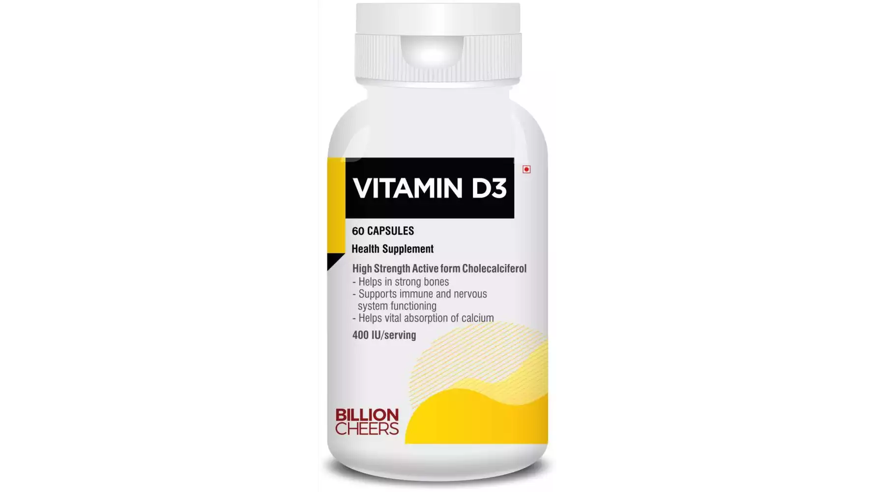 Billion Cheers Vitamin D3 Veg Capsules (60caps)