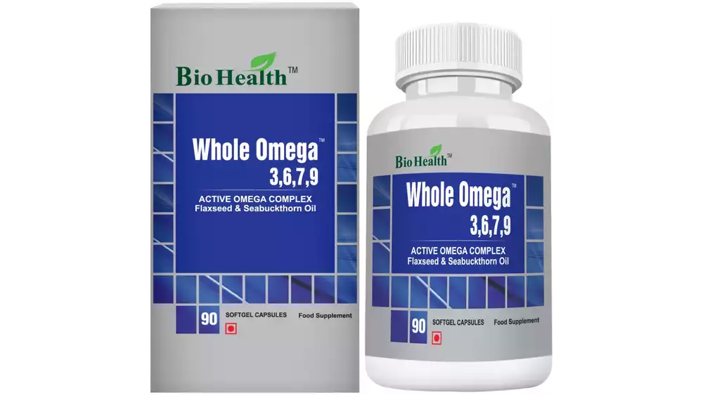 Bio Health Whole Omega 3,6,7,9 Softgels (90Softgels)