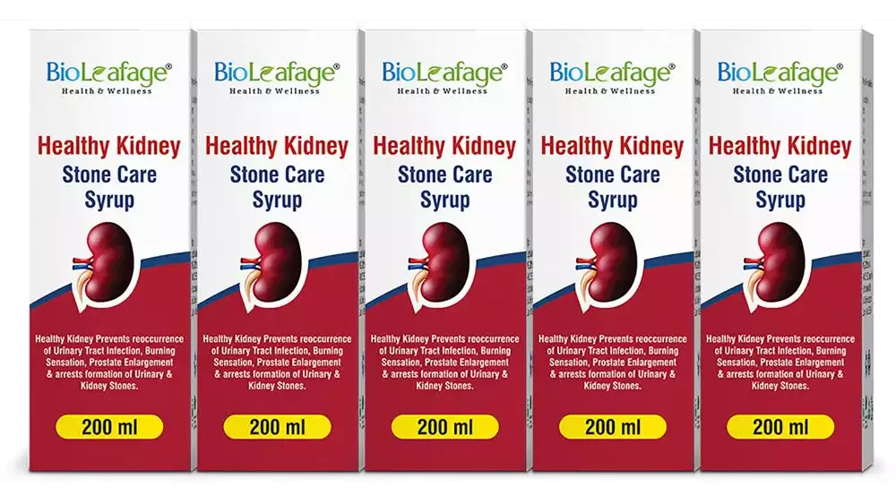 Bioleafage Healthy Kidney Stone Care Syrup (200ml, Pack of 5)