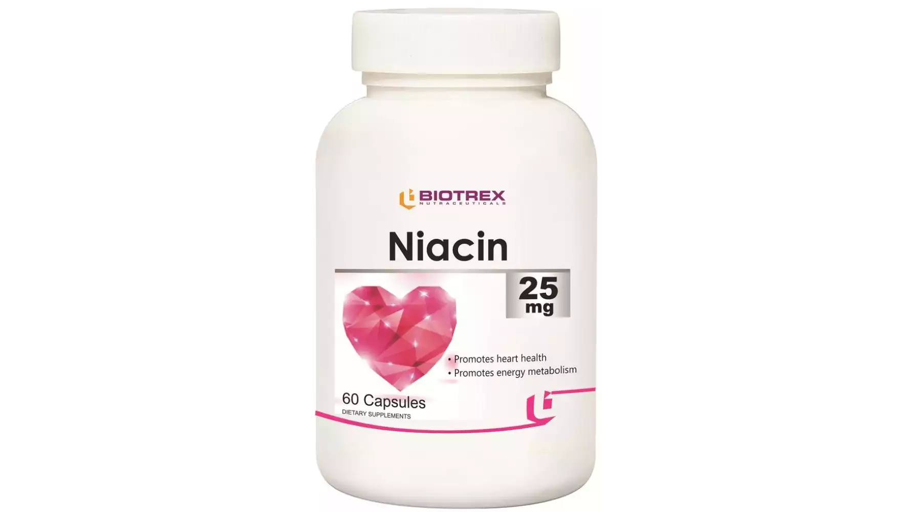 Biotrex Niacin 25Mg Capsule (60caps)