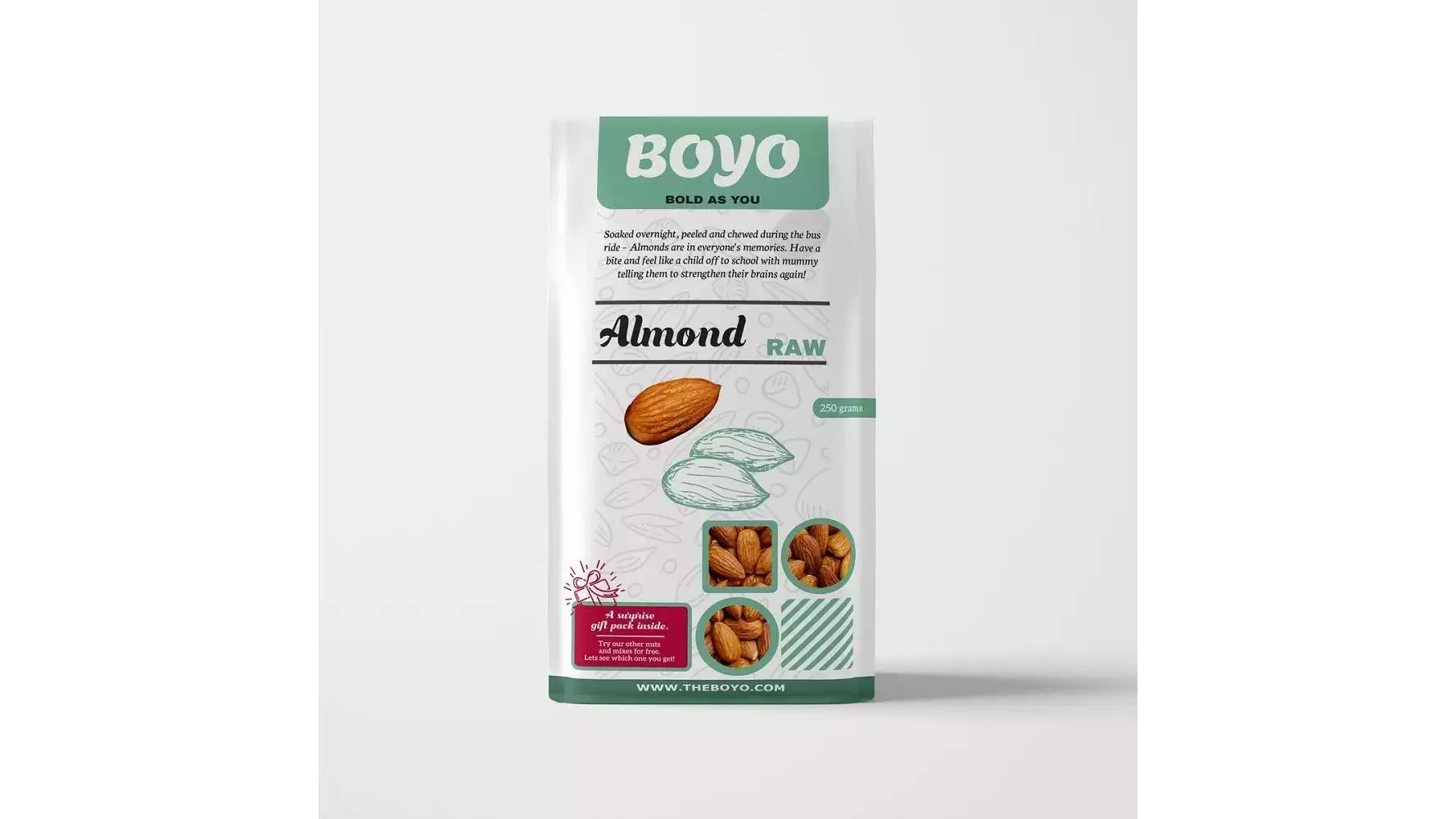 Boyo Raw Almonds (250g)