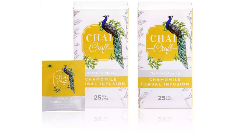 Chai Craft Chamomile Herbal Infusion Tea (25Sachet, Pack of 2)