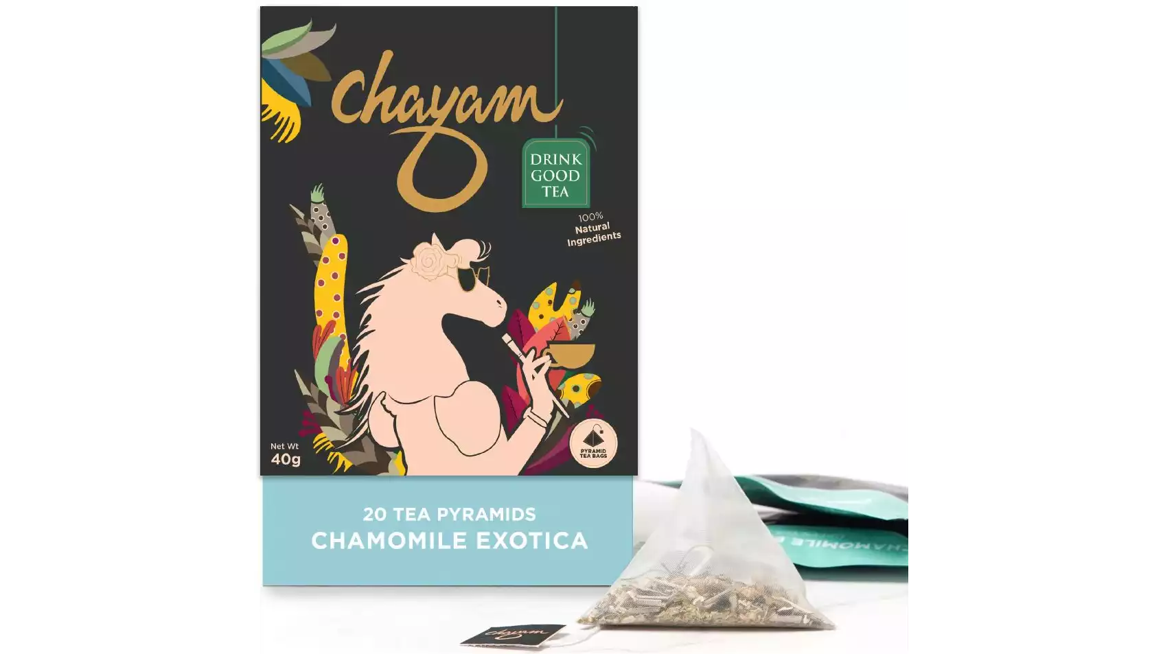 Chayam 100% Natural Wellness Chamomile Exotica Green Tea (20Sachet)