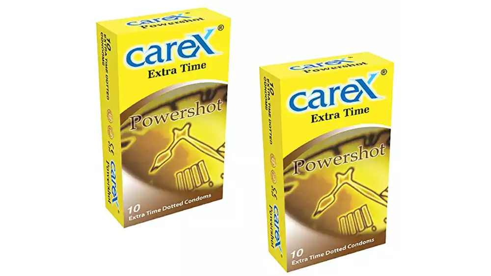 Coral Healthcare Carex Extra Time Powershotdotted Condoms (10pcs)