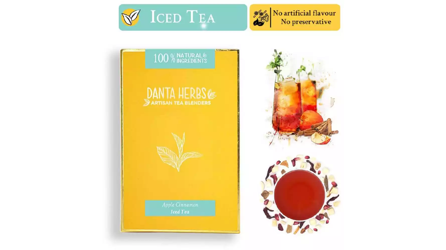 Danta Herbs Apple Cinnamon Herbal Iced Tea (100g)