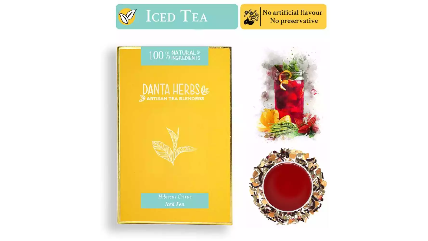 Danta Herbs Hibiscus Citrus Herbal Iced Tea (100g)