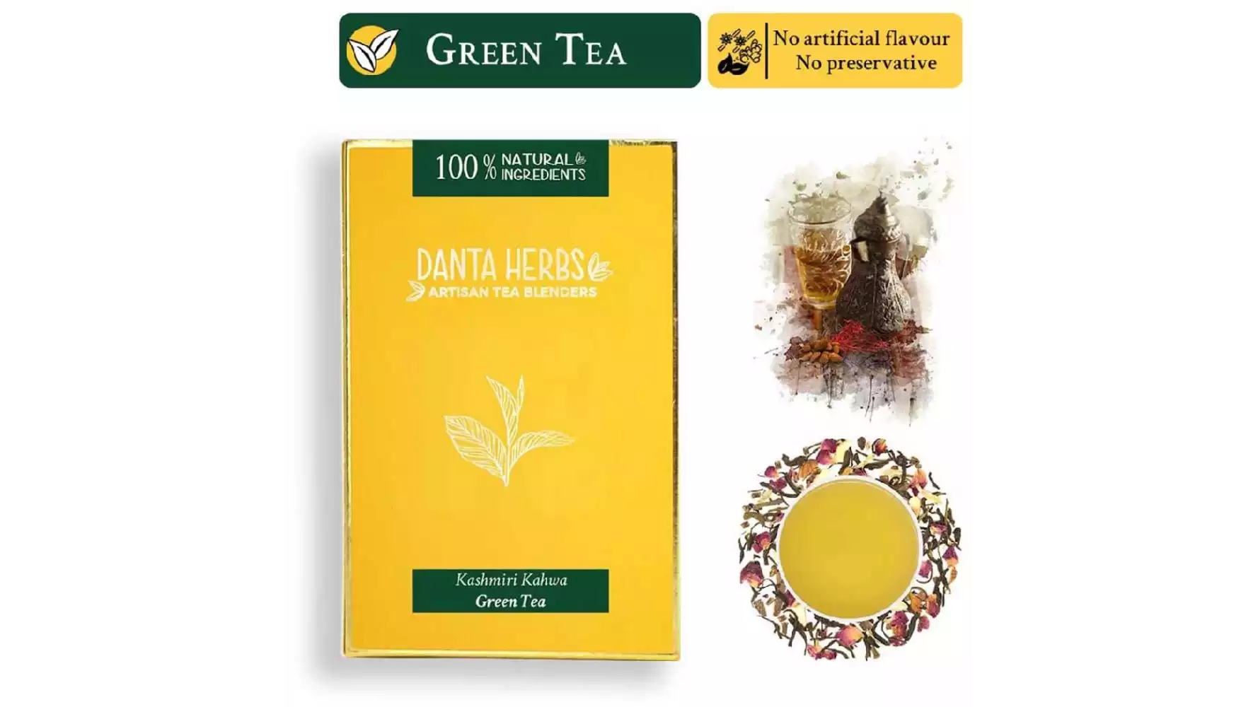 Danta Herbs Kashmiri Kahwa Green Tea (100g)