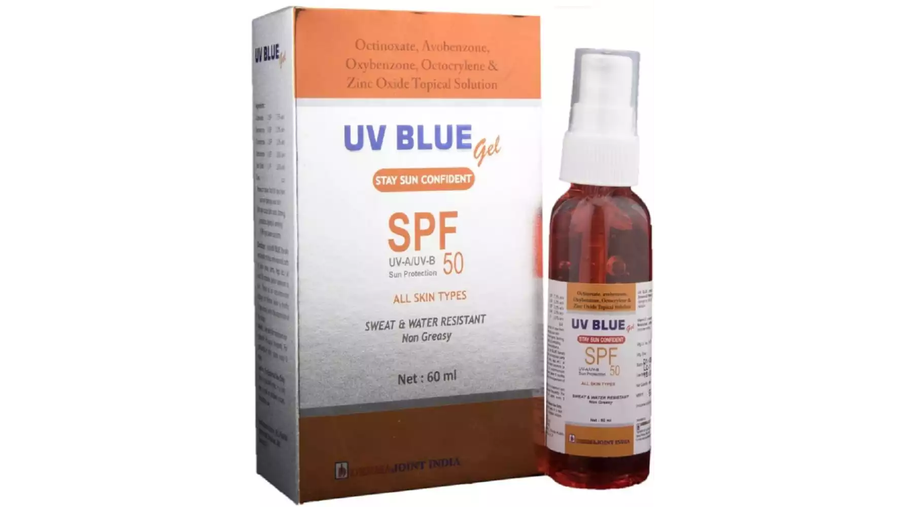 Dermajoint India UV Blue SPF 50 Gel (60ml)