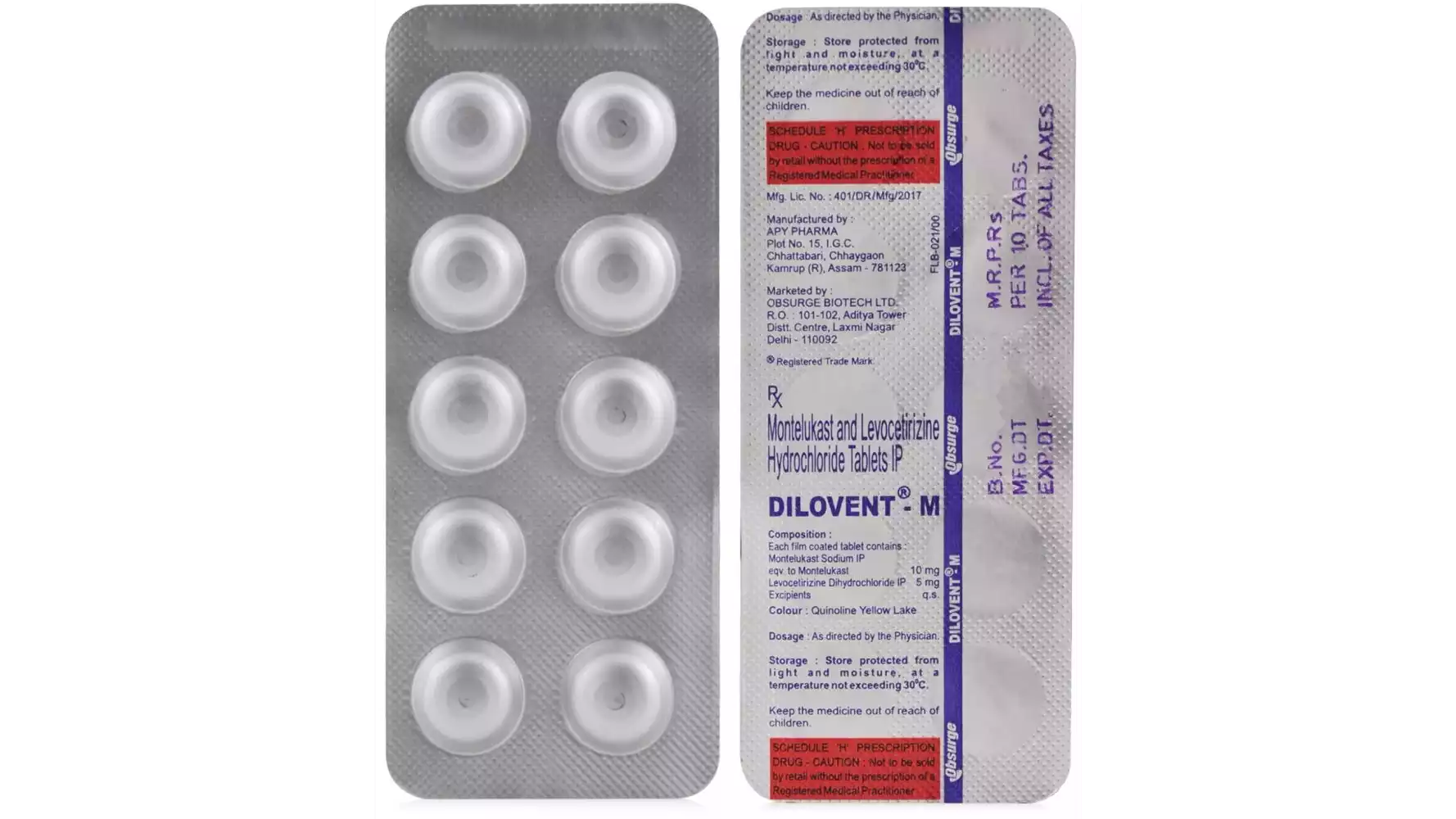 Dilovent M Tablet (5mg/10mg) (10tab)