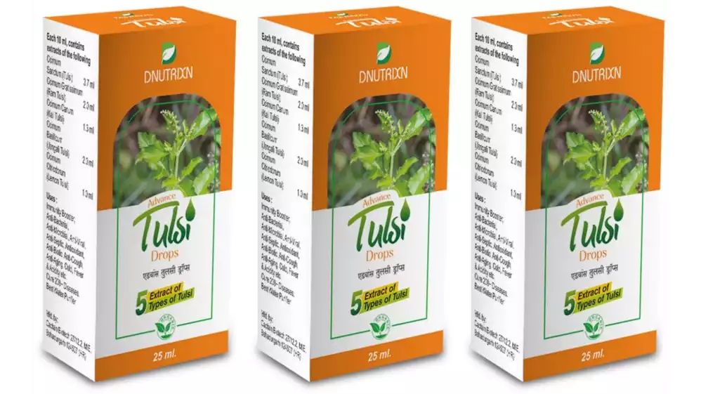 Dnutrixn Advance Natural Tulsi Drops (25ml, Pack of 3)